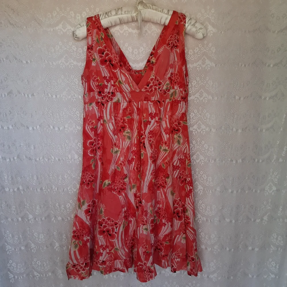 Raviya pink sundress at the front with buttons at the back with elastic size S - Picture 5 of 16